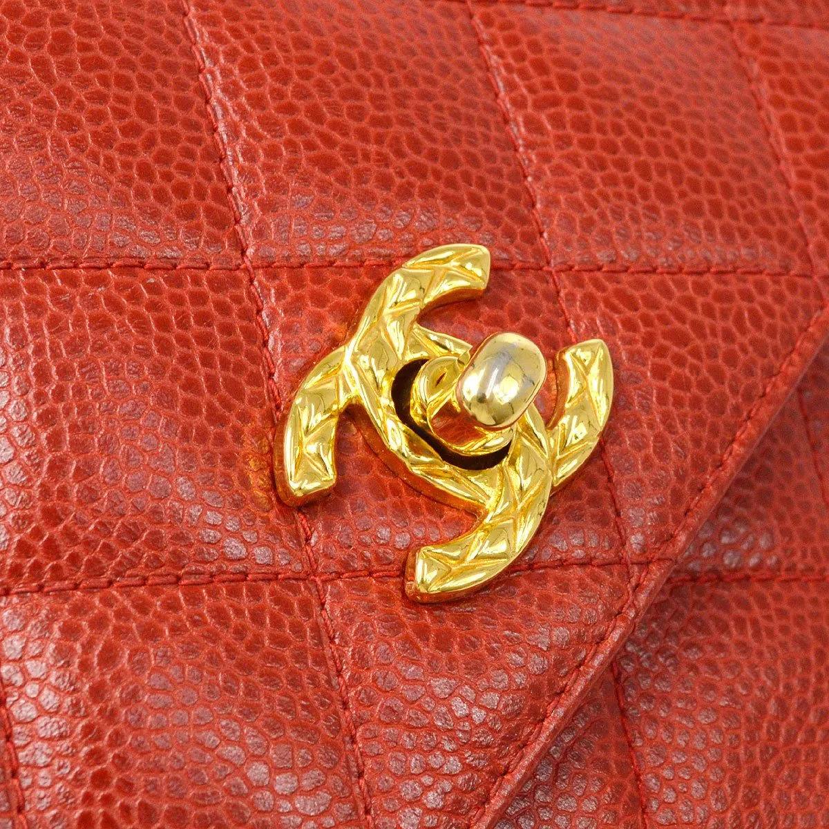 CHANEL 1994 Pocket Camera Bag Mini Red Caviar 41117