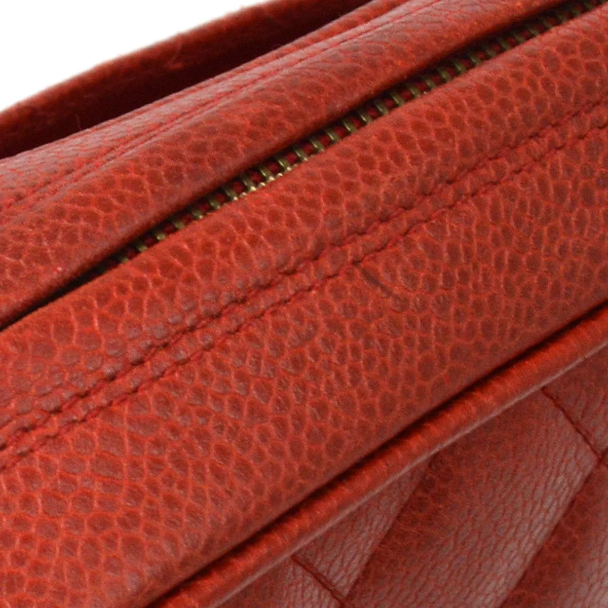 CHANEL 1994 Pocket Camera Bag Mini Red Caviar 41117