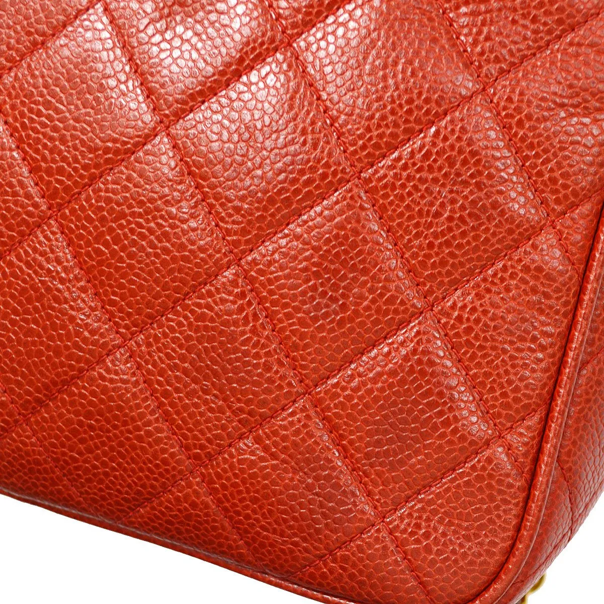 CHANEL 1994 Pocket Camera Bag Mini Red Caviar 41117