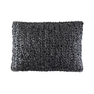 Charcoal Ribbon Knit Pillows by Ann Gish