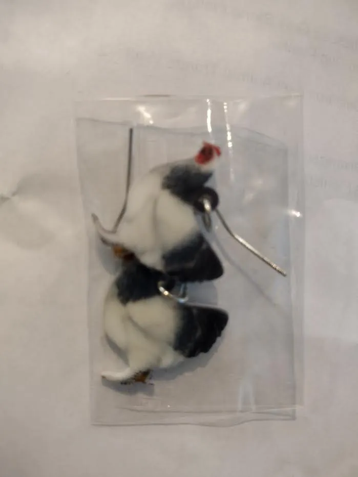 Chicken and Rooster and Bee and more Acrylic Animal Earrings