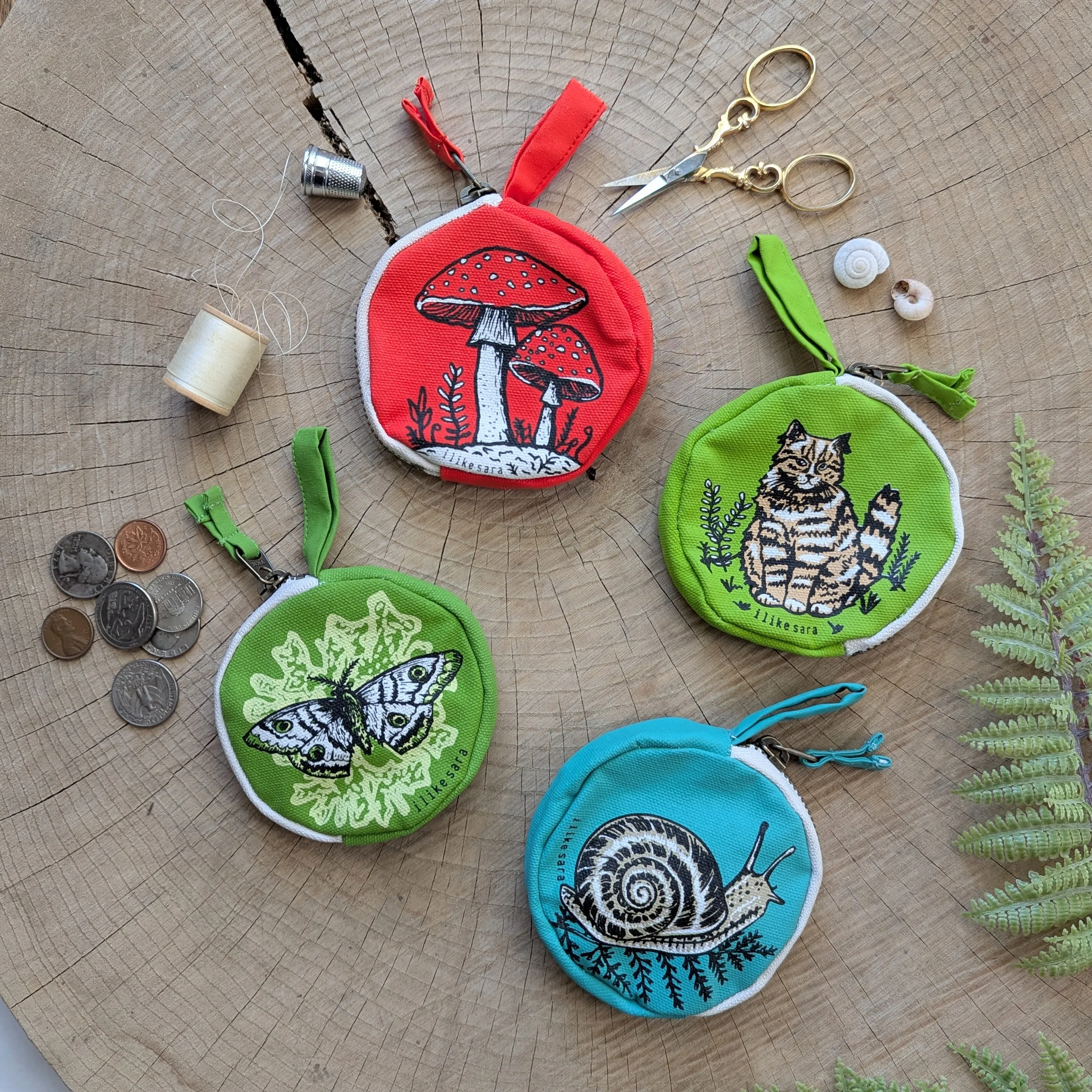 coin pouch | mushroom