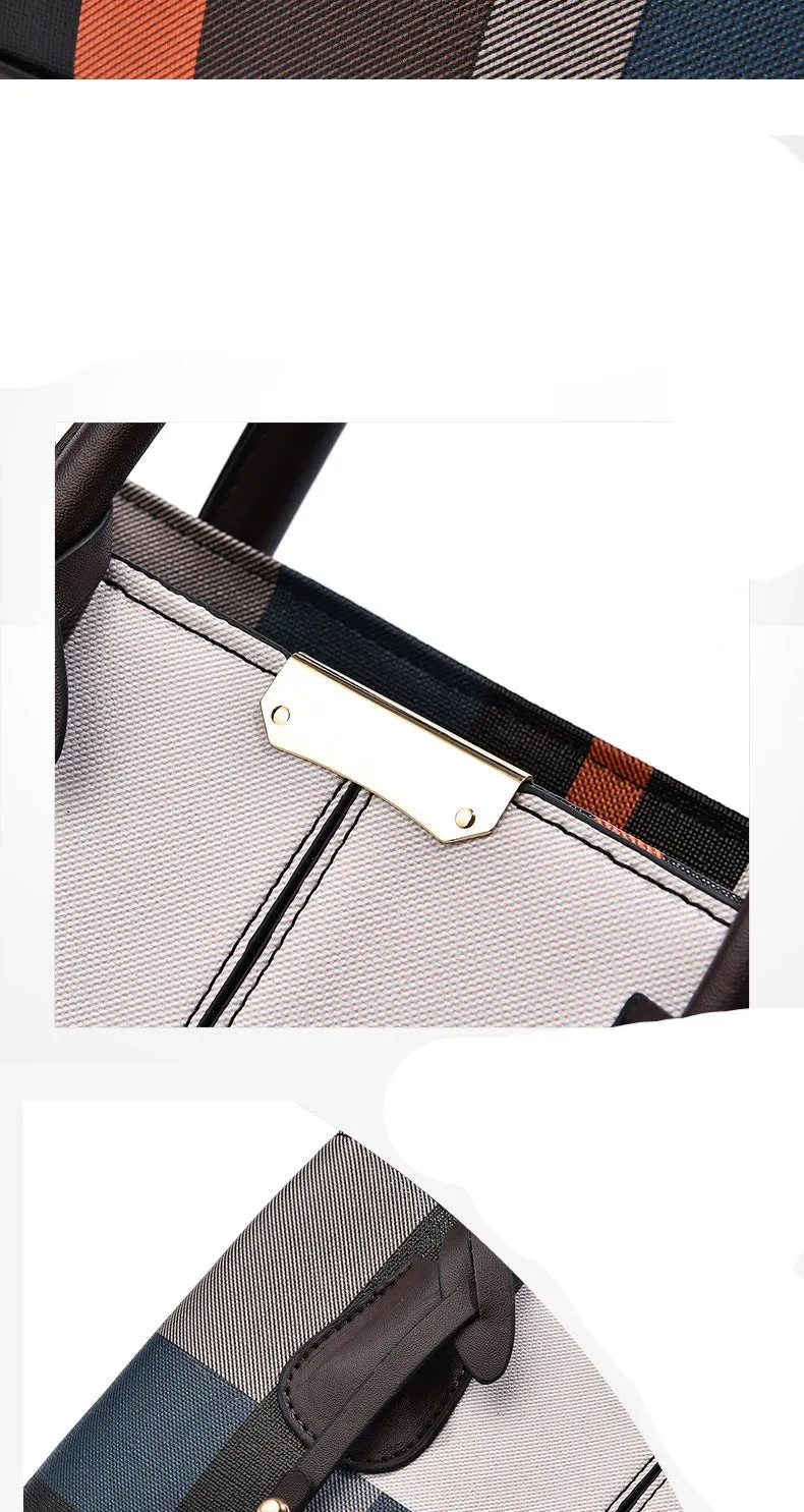 Color Block Full Capacity Bag