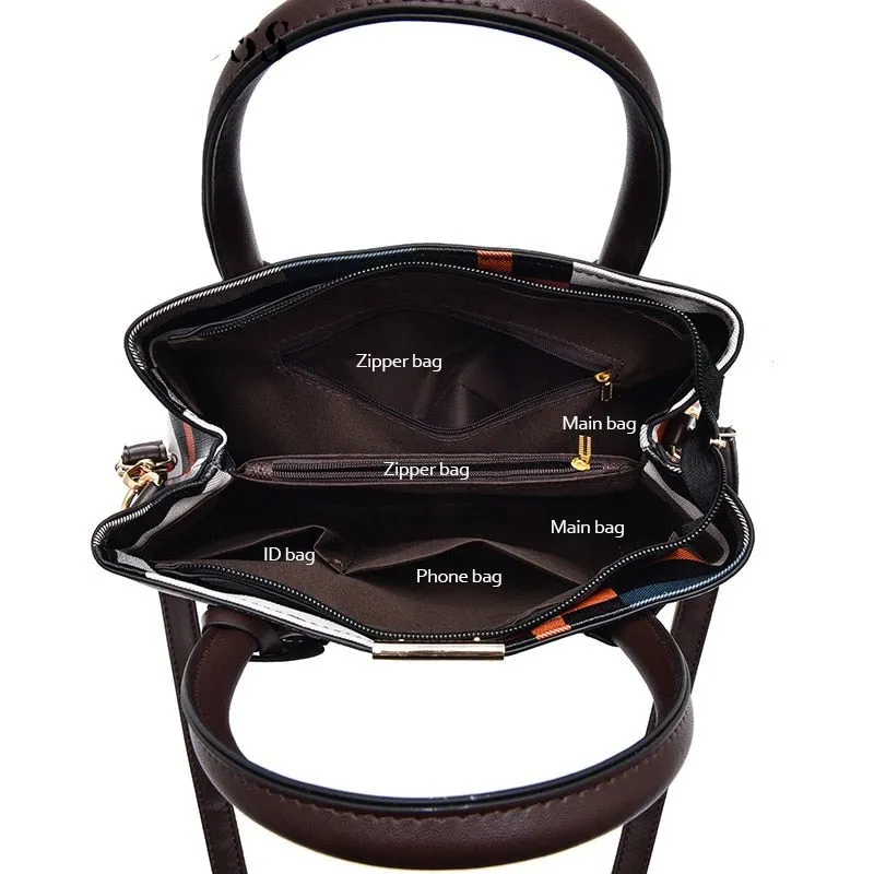 Color Block Full Capacity Bag