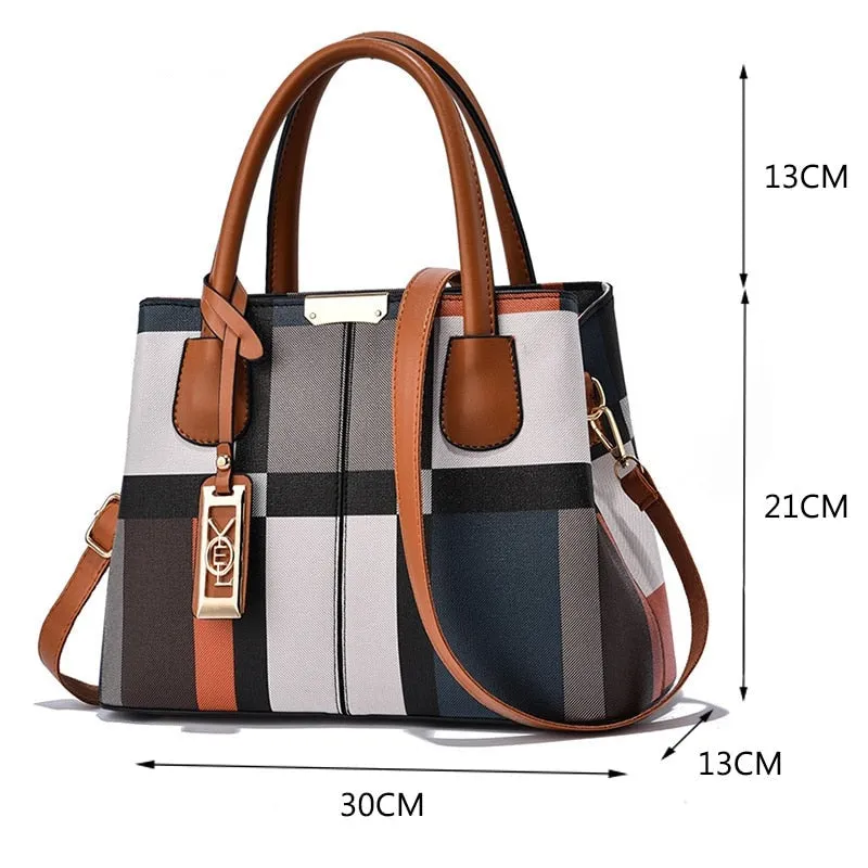 Color Block Full Capacity Bag