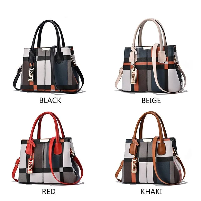 Color Block Full Capacity Bag