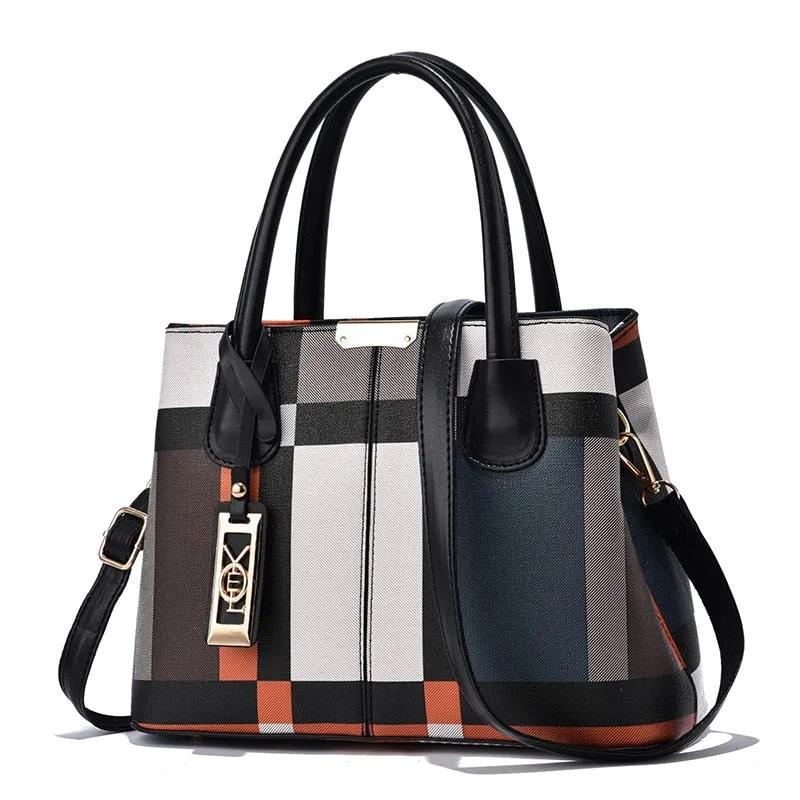 Color Block Full Capacity Bag