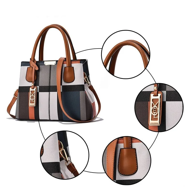 Color Block Full Capacity Bag