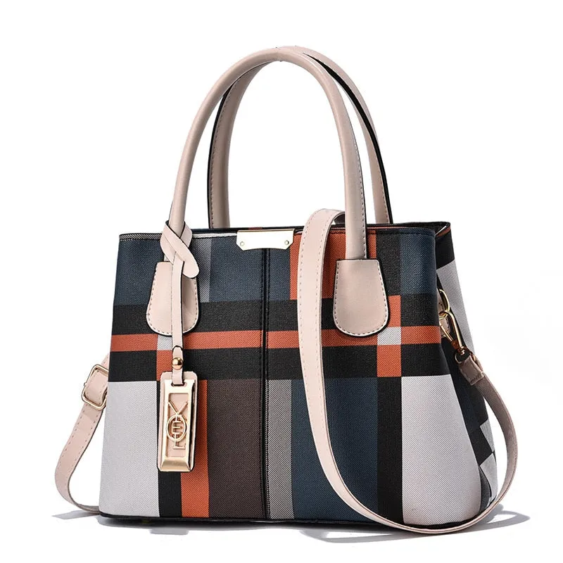 Color Block Full Capacity Bag