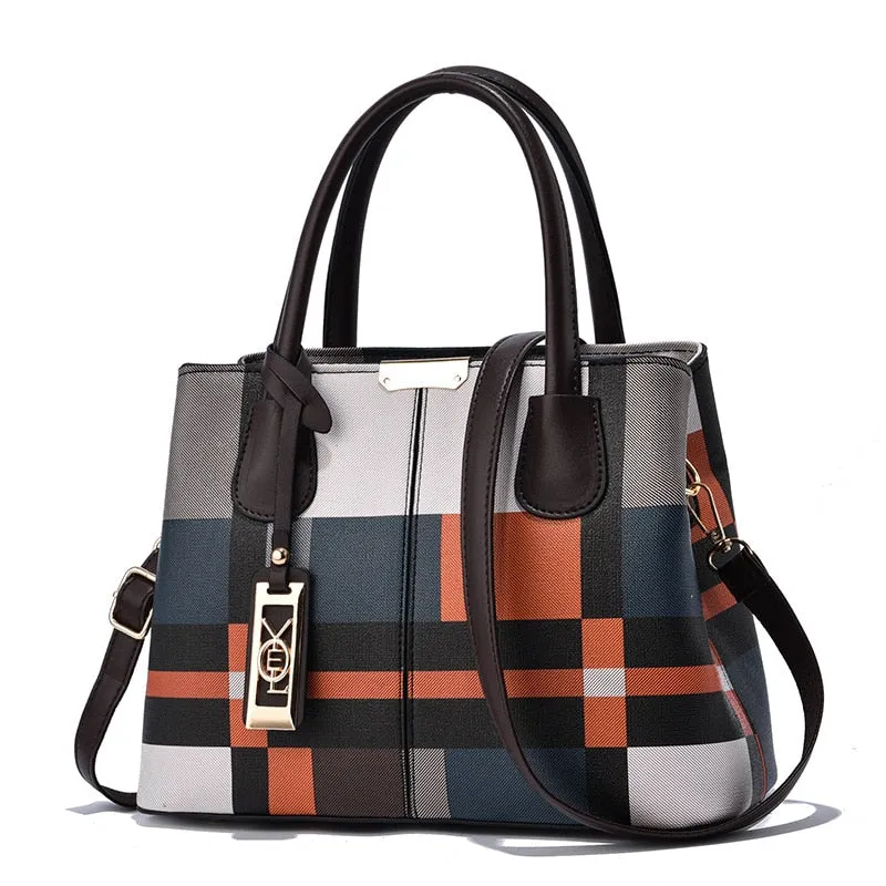 Color Block Full Capacity Bag