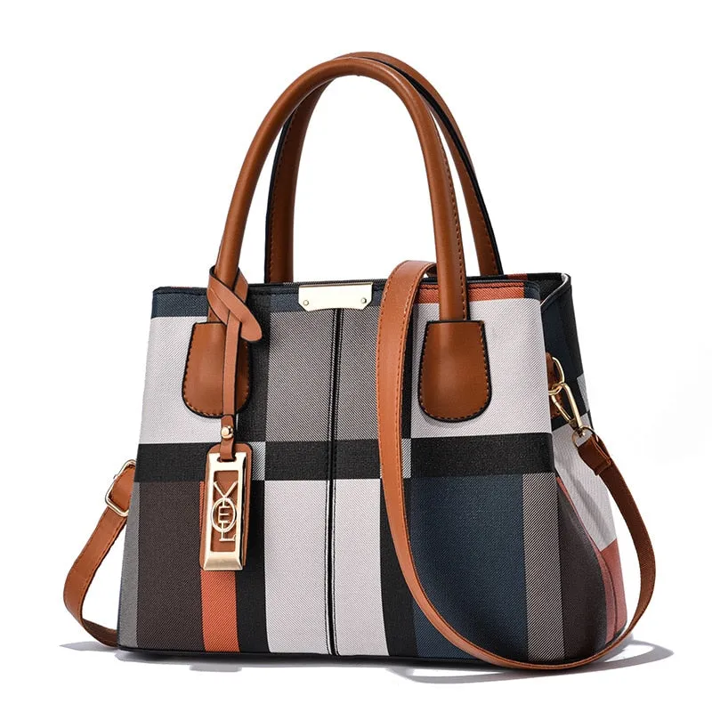 Color Block Full Capacity Bag