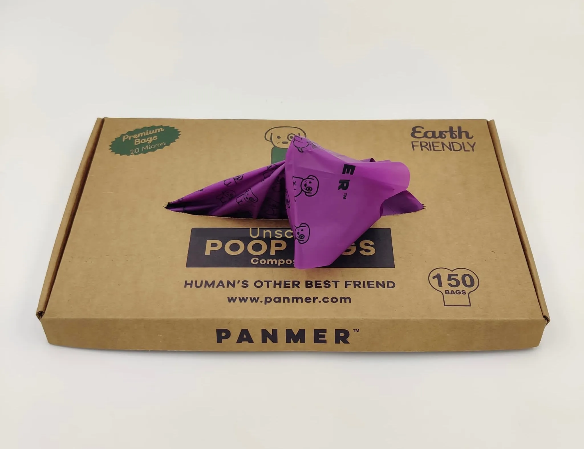 COMPOSTABLE 150 Poo Bags - Tissue Box Style