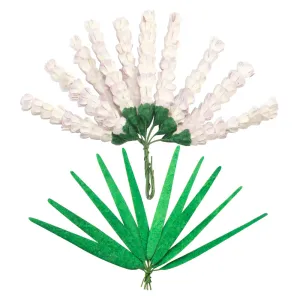 Couture Creations - Lavender Love Paper Flowers - 2-Tone Lilac Mulberry Paper Lavender Stems   Long Grass (20pc)