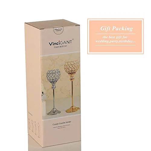 Crystal Silver Candle Holder Sets