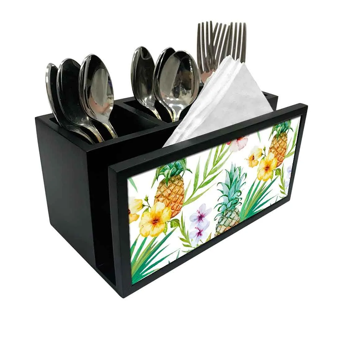 Cutlery Tissue Holder Napkin Stand -  Pineapples Leaf