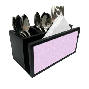 Cutlery Tissue Holder Napkin Stand -  Purple Star Pattern