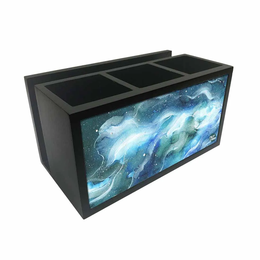 Cutlery Tissue Holder Napkin Stand -  Space Dark Blue Watercolor