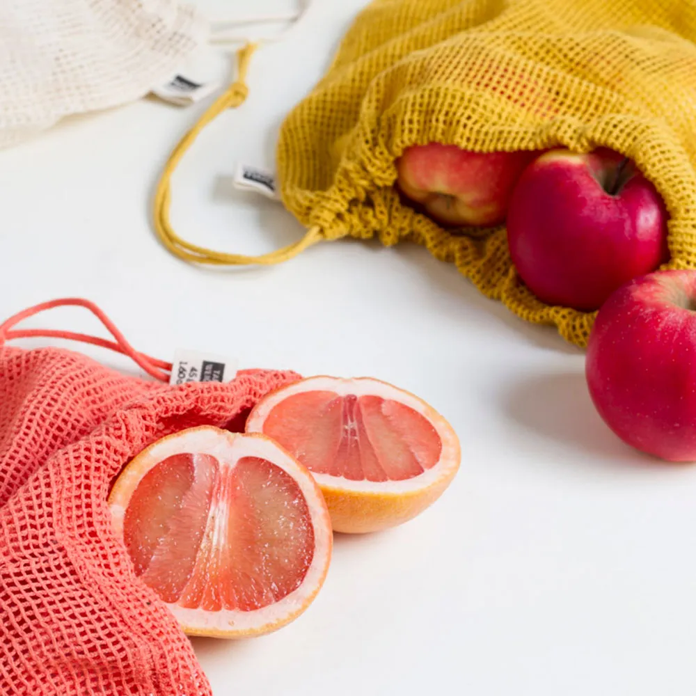 Danica Produce Bag Reusable Set of 3 Le Marche Coral