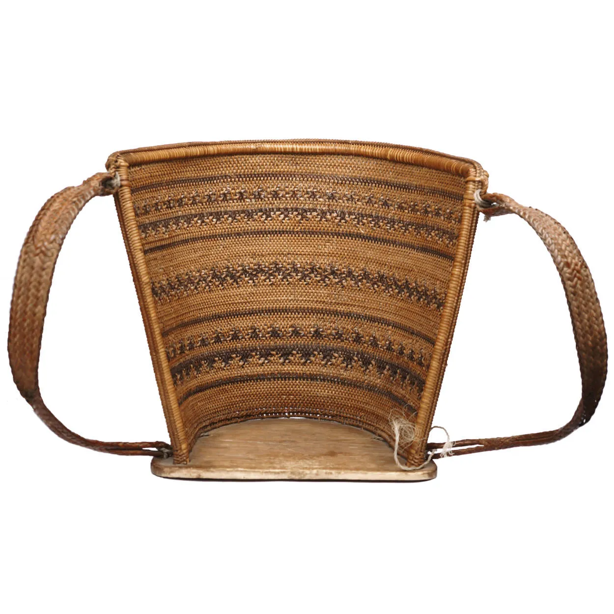 Dayak Tribe Baby Carrier Borneo Indonesia Mid 20th Century Woven Rattan Basket