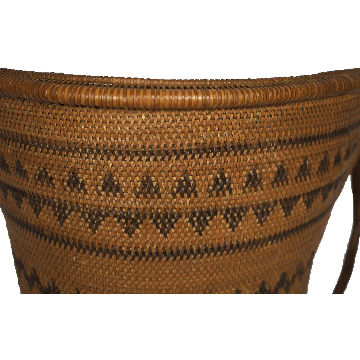 Dayak Tribe Baby Carrier Borneo Indonesia Mid 20th Century Woven Rattan Basket