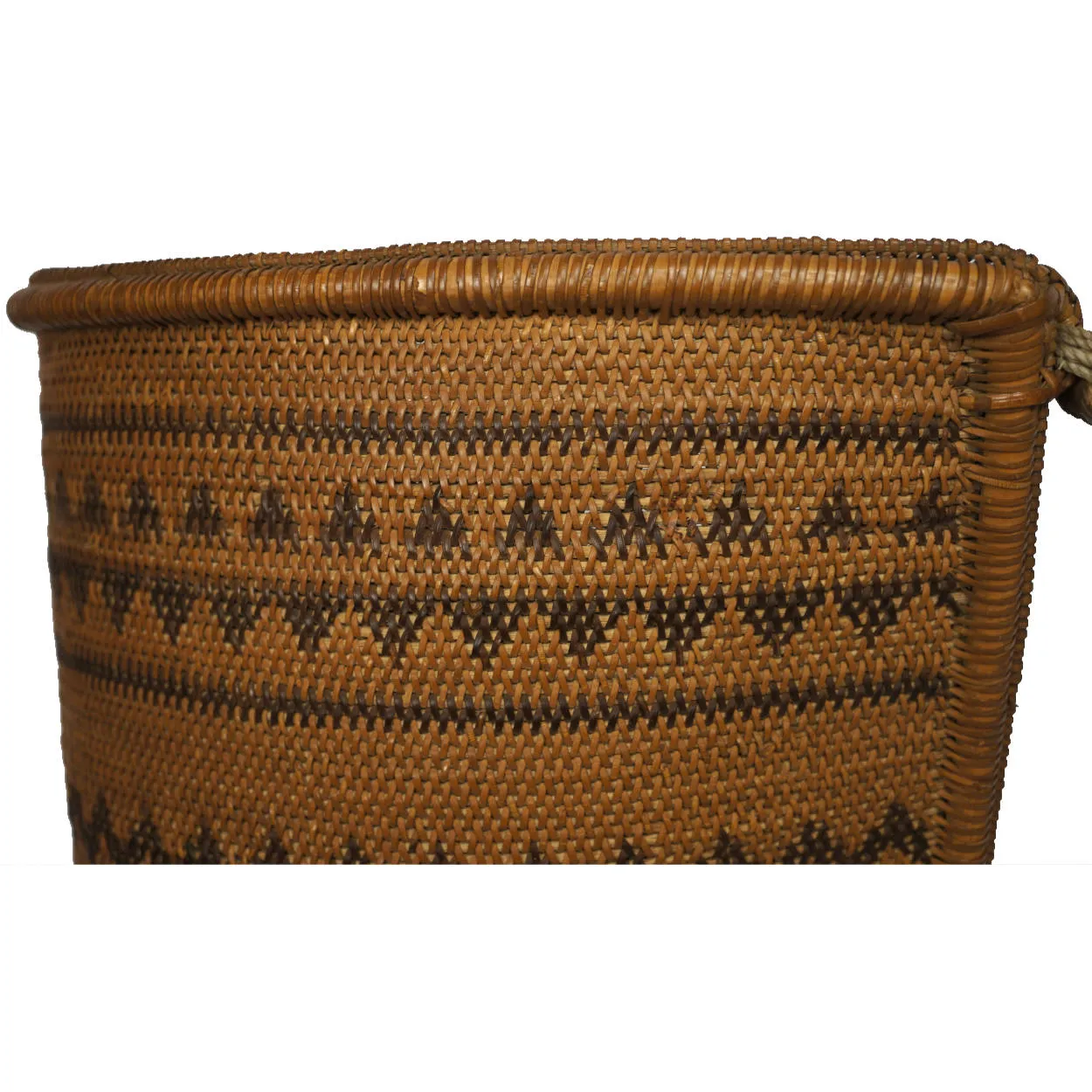 Dayak Tribe Baby Carrier Borneo Indonesia Mid 20th Century Woven Rattan Basket