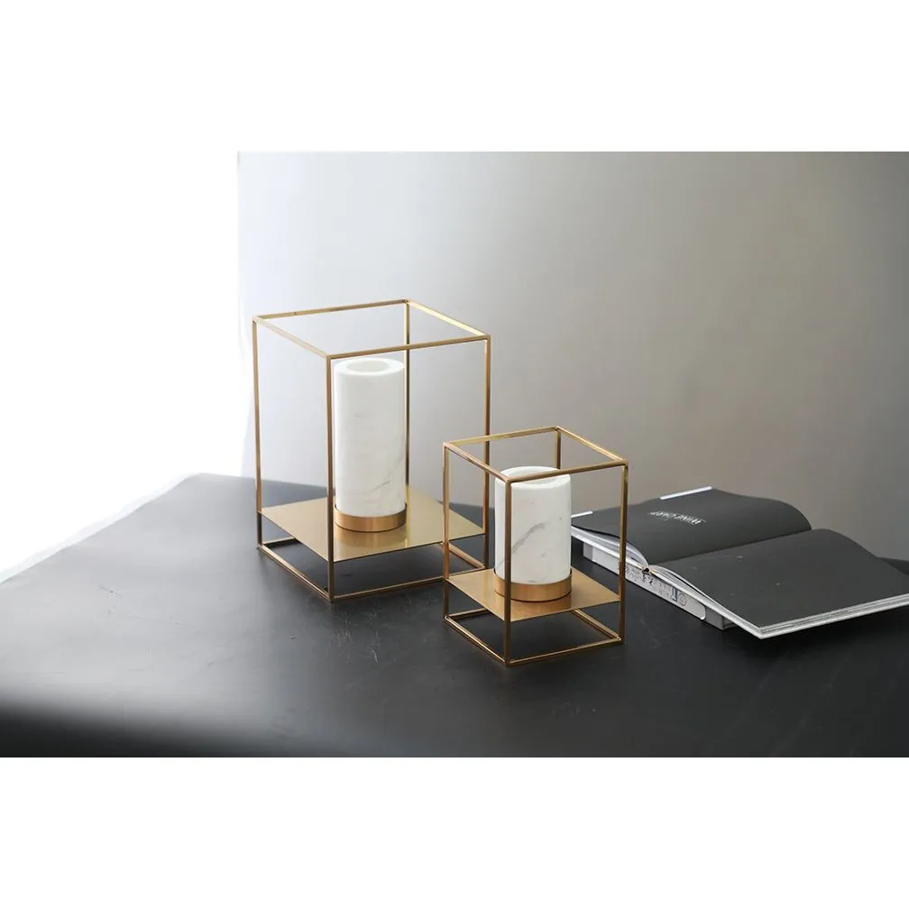 DECORATIVE CANDLE HOLDER - SET OF TWO