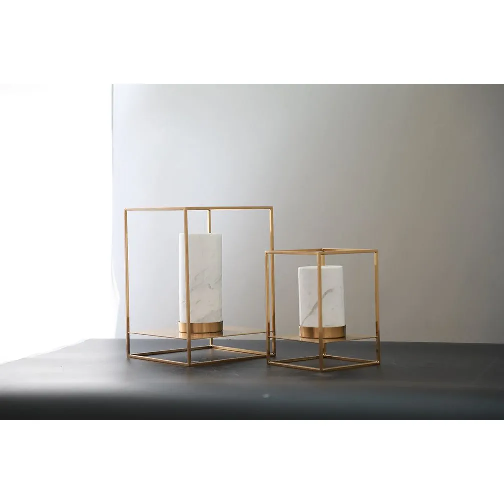 DECORATIVE CANDLE HOLDER - SET OF TWO