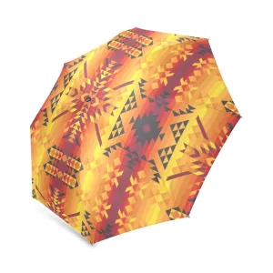 Desert Geo Yellow Red Foldable Umbrella