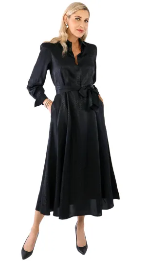 Diamond Patterned Dress - Black