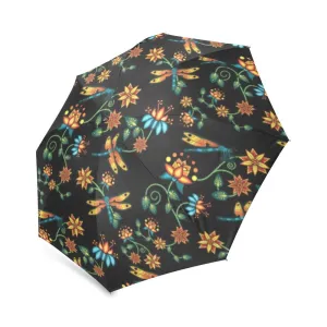Dragon Lily Noir Foldable Umbrella