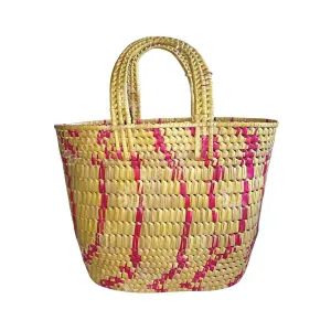 Eco Friendly Handmade Reed Shopping Bag, Large
