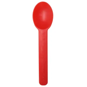 Eco-Friendly Heavy Weight Bio-Based Spoons - Tomato Red - 1,000 ct