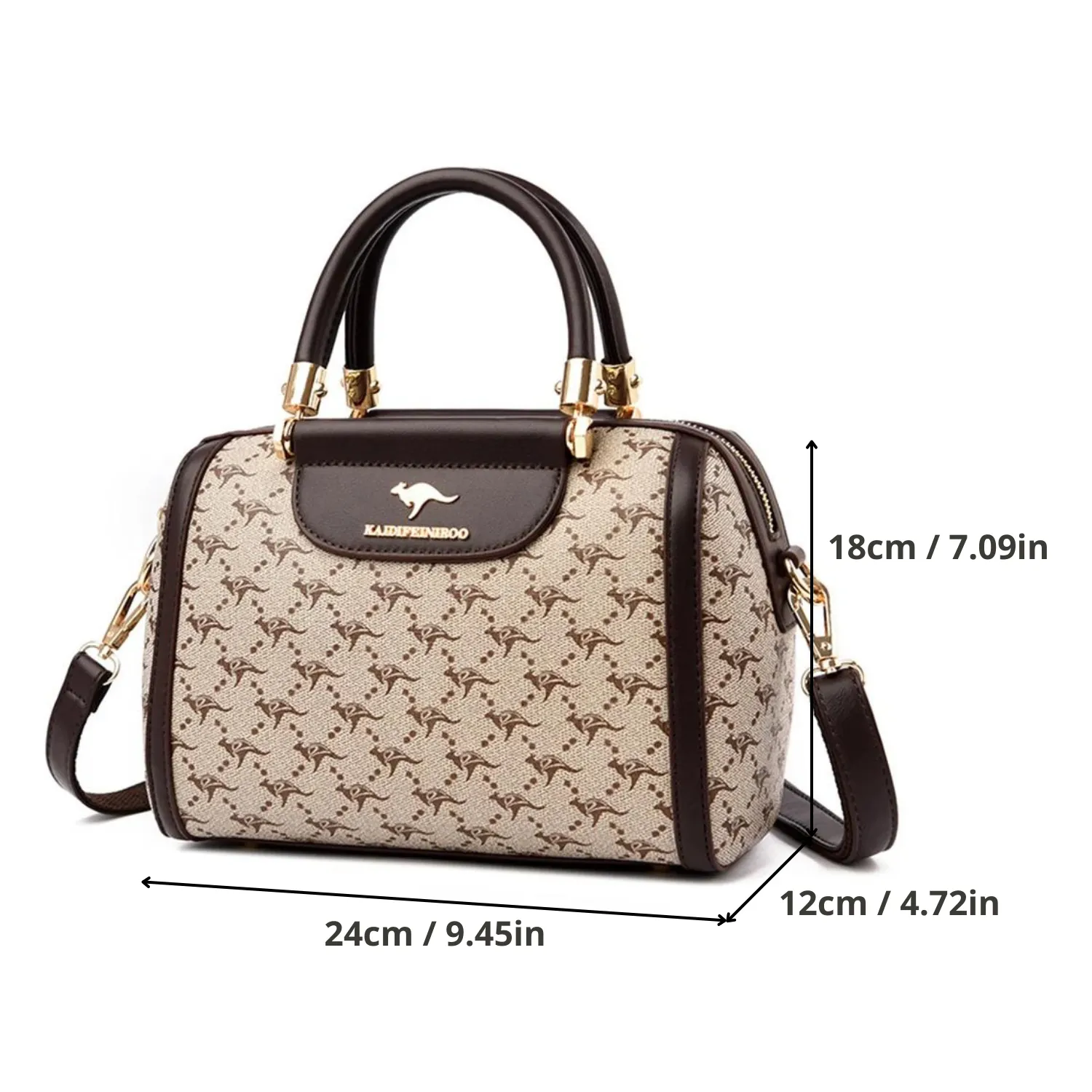 Elegant Monogrammed Leather Messenger Tote