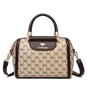 Elegant Monogrammed Leather Messenger Tote