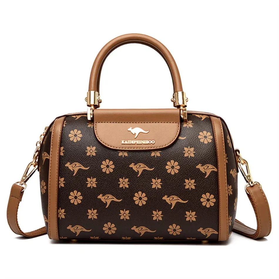 Elegant Monogrammed Leather Messenger Tote