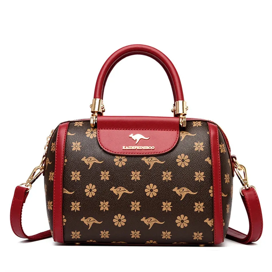 Elegant Monogrammed Leather Messenger Tote