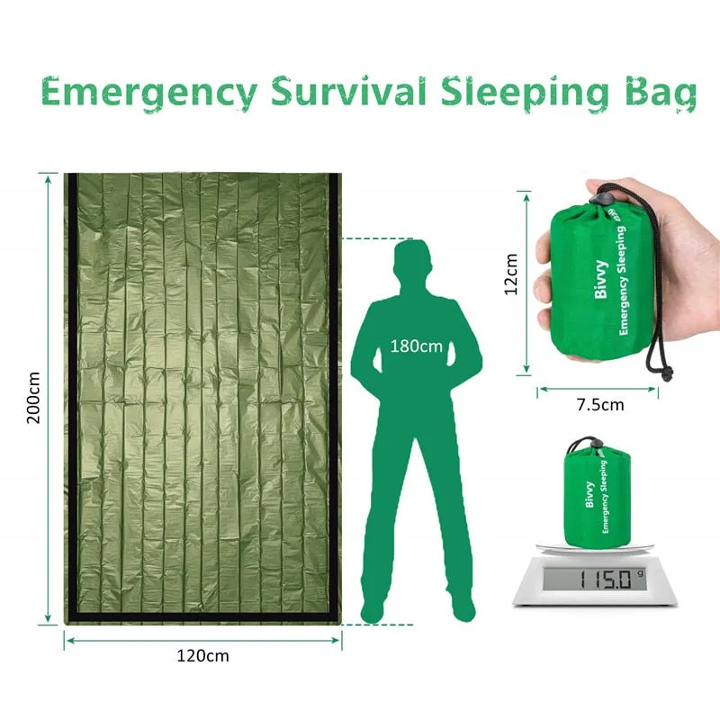 Emergency Thermal Sleeping Bag for Outdoor Adventures and Survival