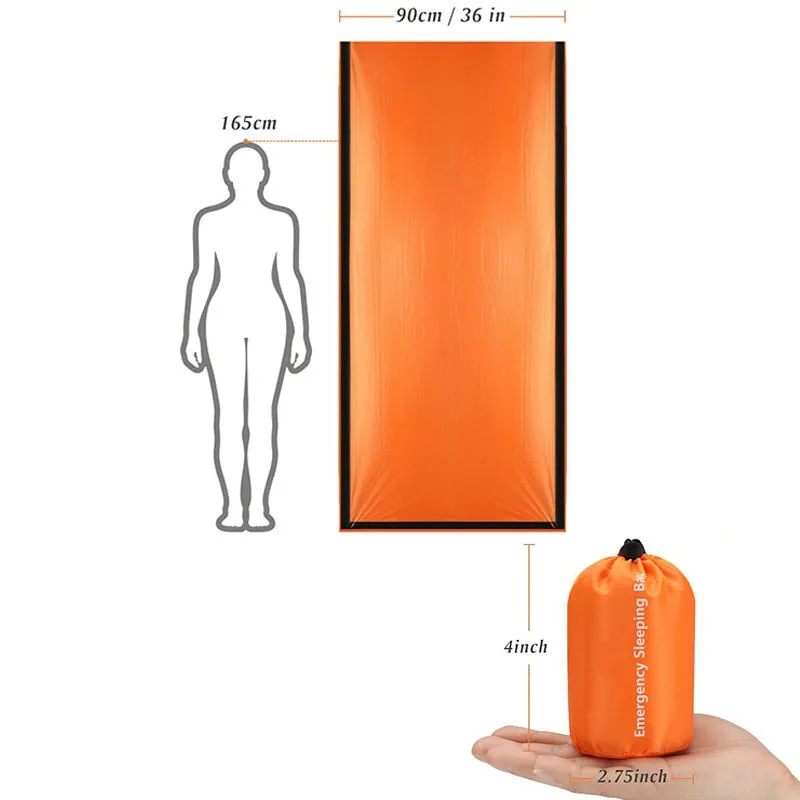 Emergency Thermal Sleeping Bag for Outdoor Adventures and Survival