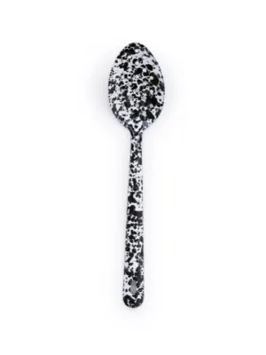 Enamel Splatter Black Slotted Spoon