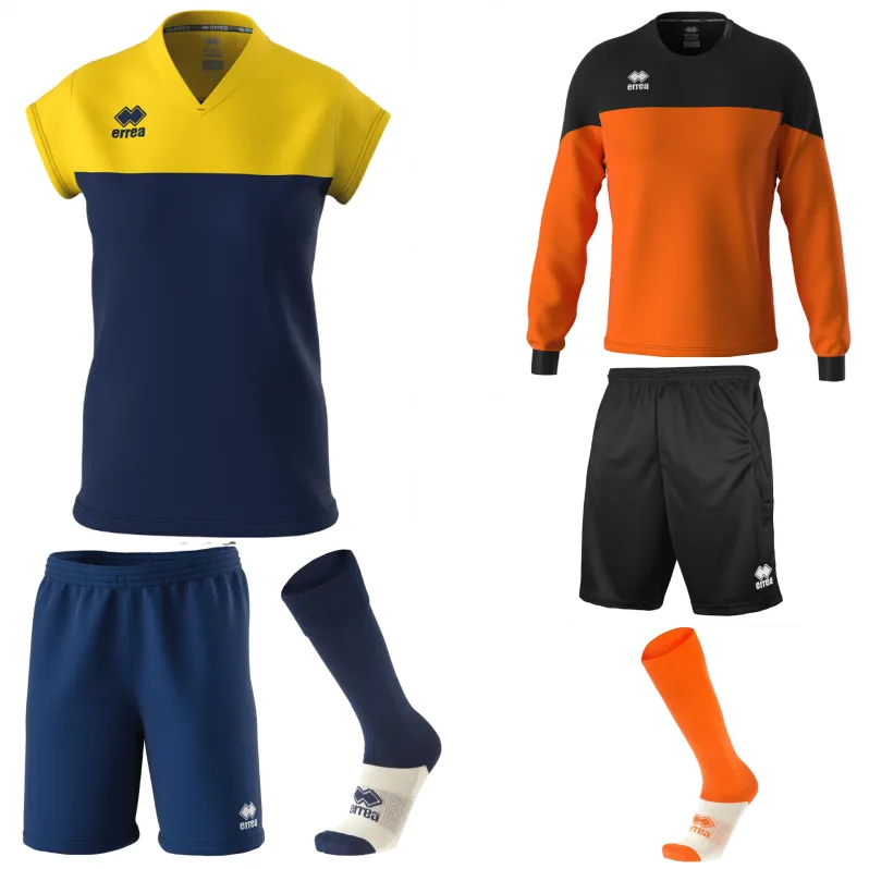 ERREA BESSY WOMENS KIT BUNDLE NAVY YELLOW