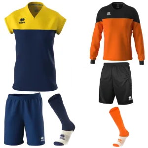 ERREA BESSY WOMENS KIT BUNDLE NAVY YELLOW