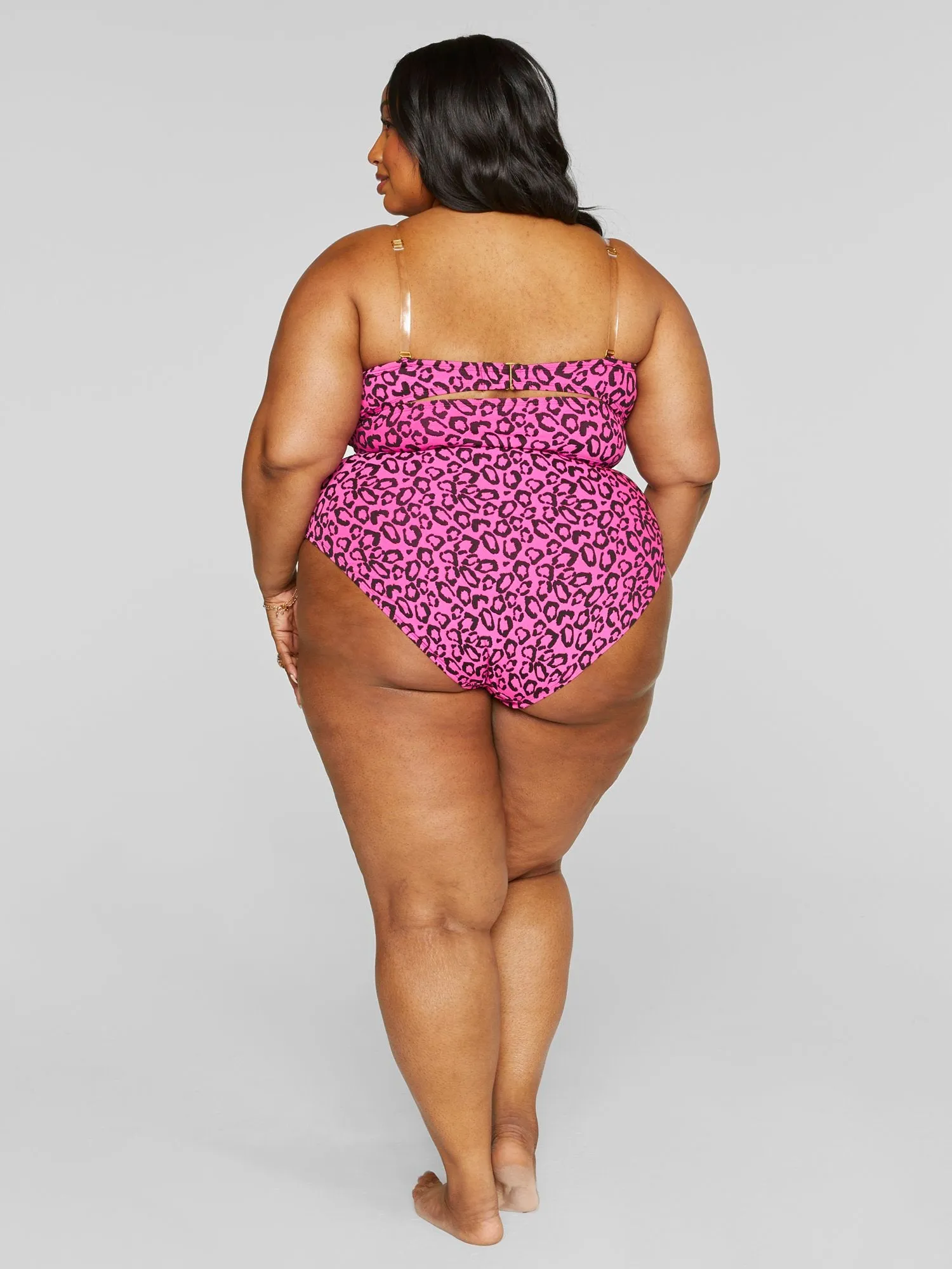 Esther Leopard Print Cutout Bikini Top