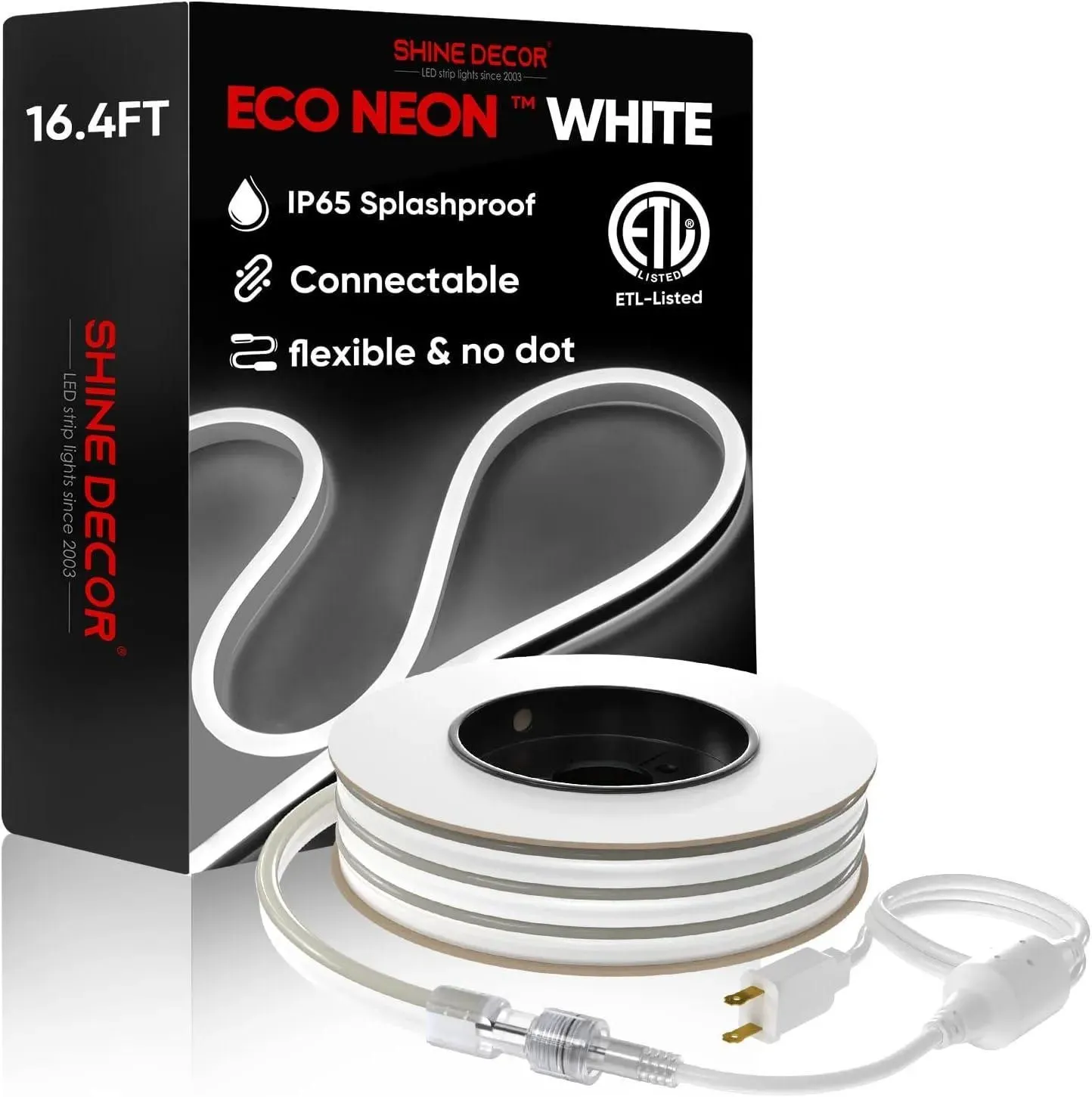 Extra Power Cord Pack for 110V 8x16mm Led Neon Light Eco Neon and Lum Neon