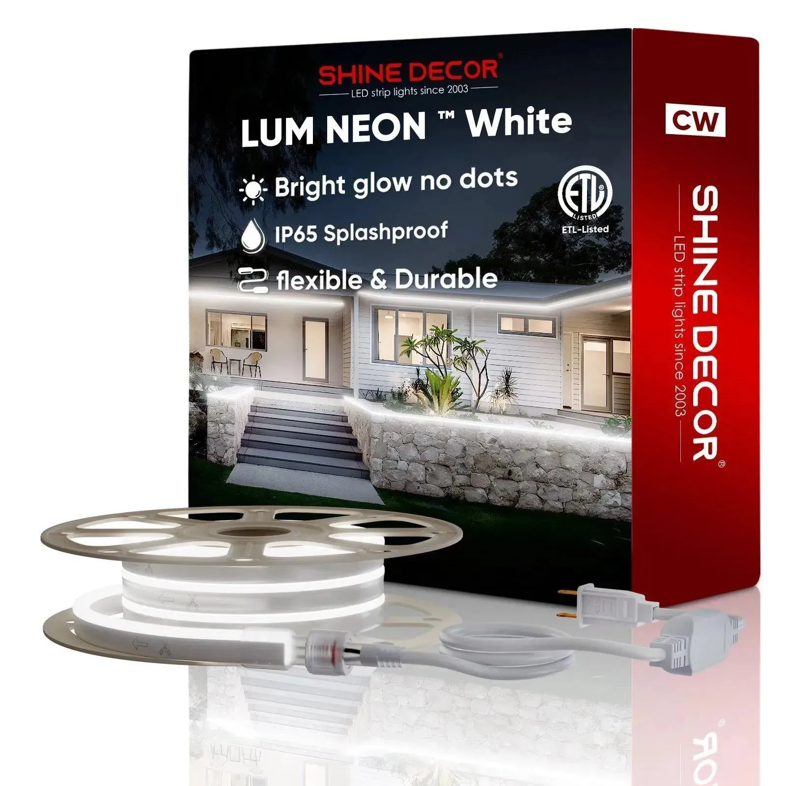 Extra Power Cord Pack for 110V 8x16mm Led Neon Light Eco Neon and Lum Neon
