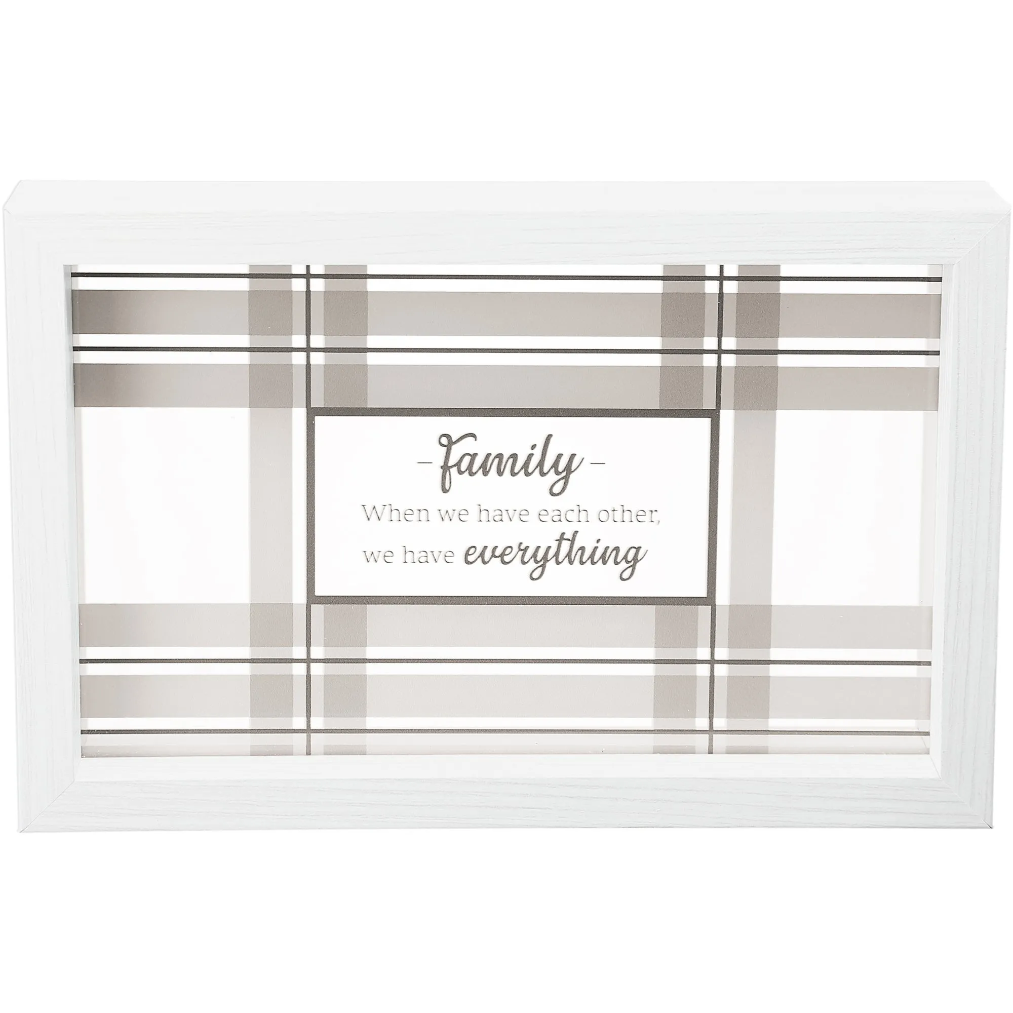 Family 5.5" Framed Glass Plaque