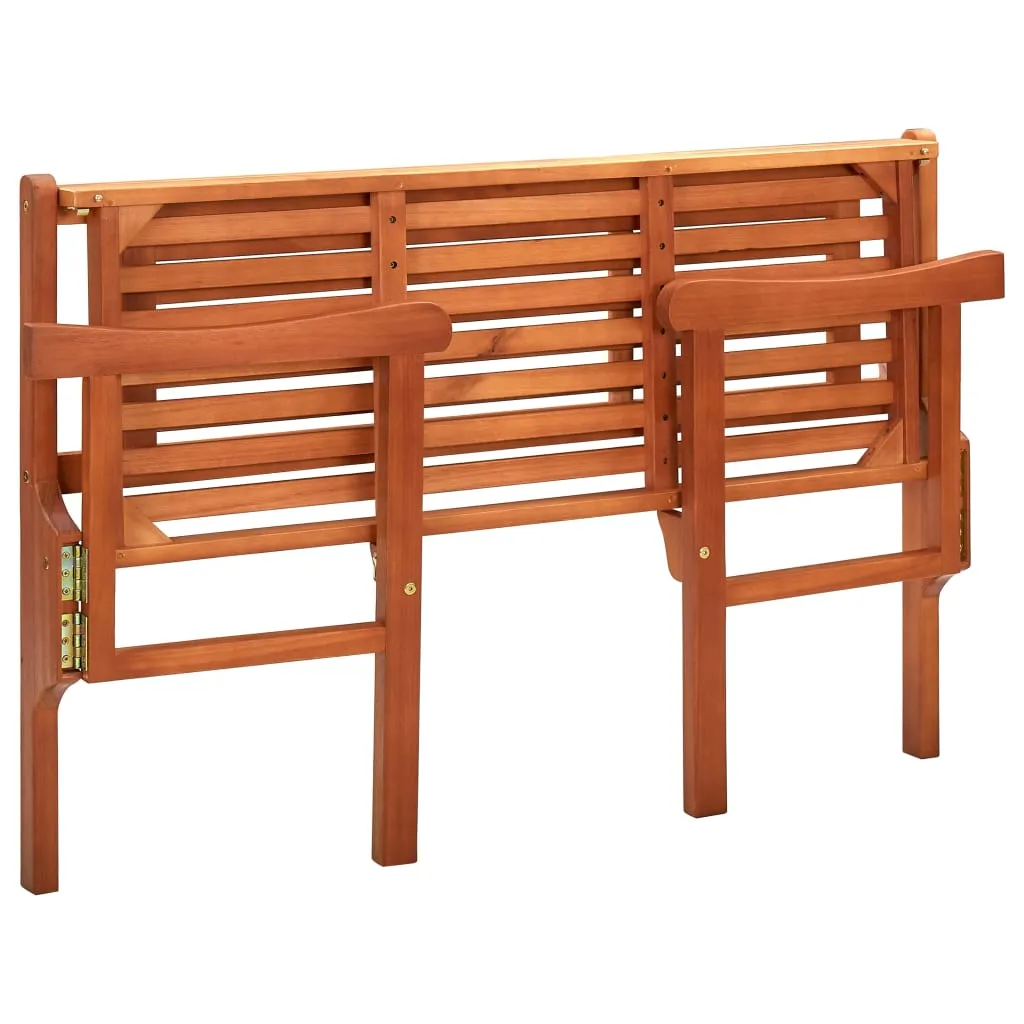 Foldable Patio Bench 47.2" Solid Eucalyptus Wood