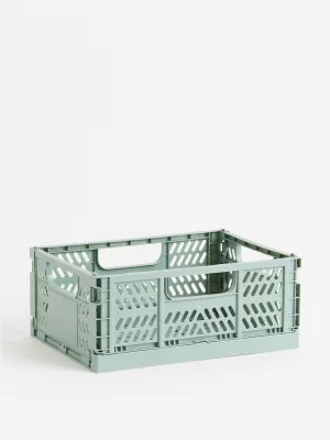 Foldable storage crate