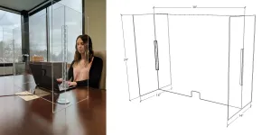 Foldable Work Station Guard - Clear