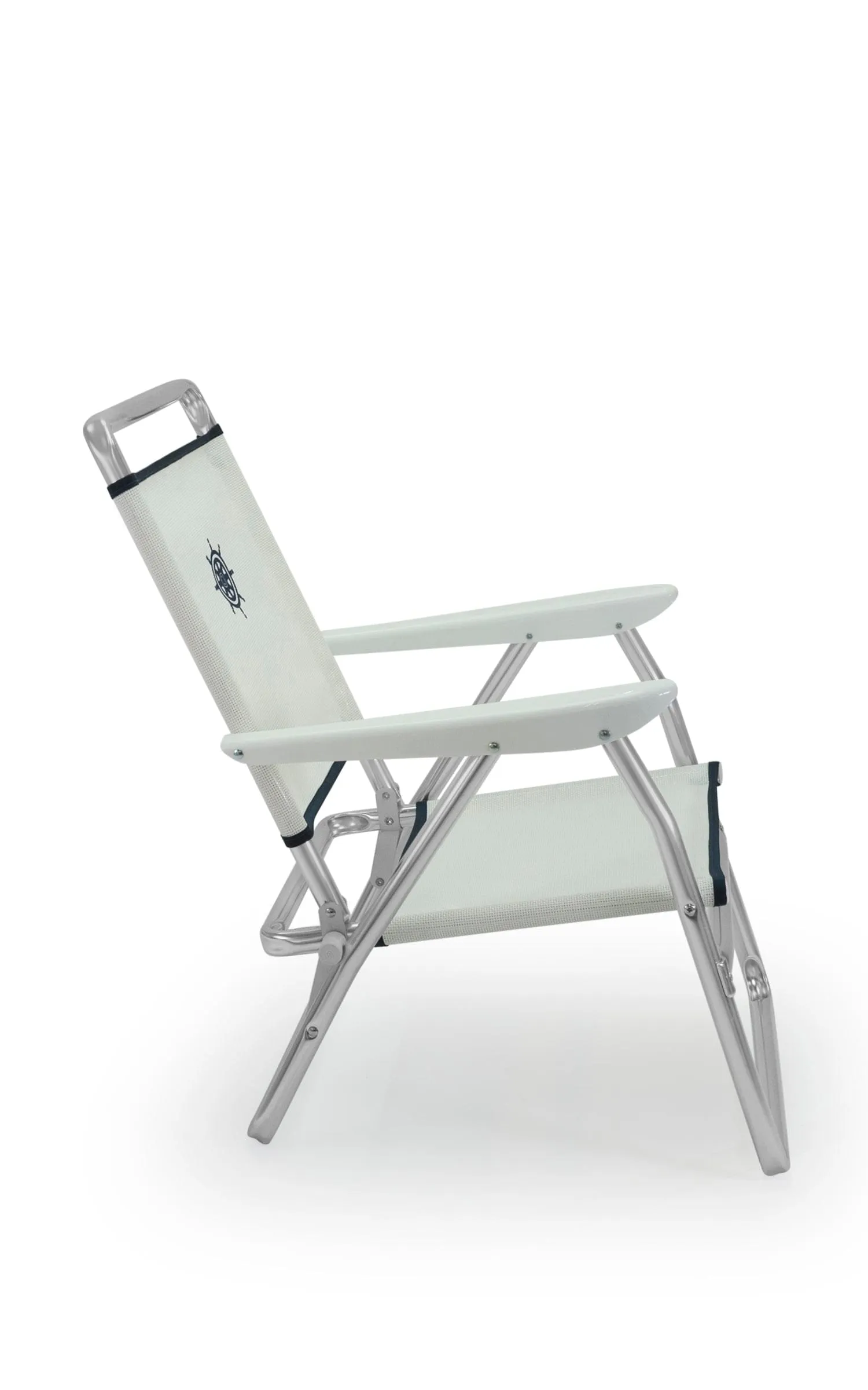 Folding Aluminum Beach Chair Plastic Armrests Textilene Fabric -PA600