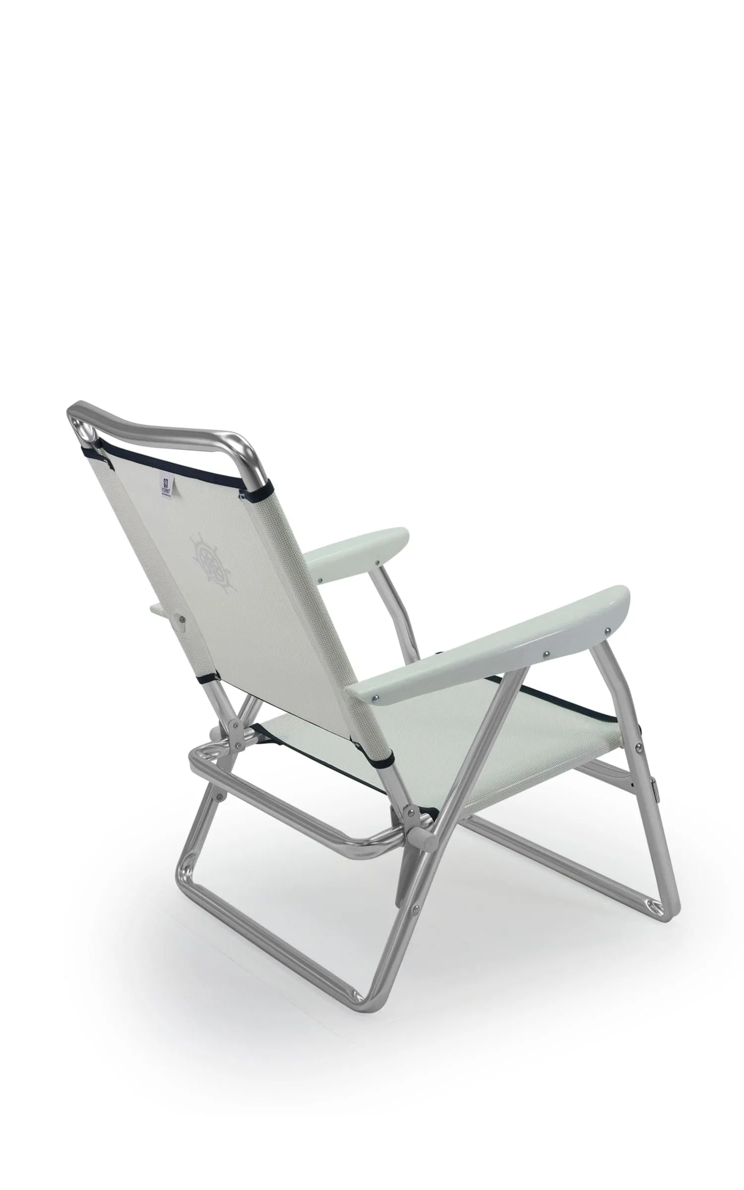 Folding Aluminum Beach Chair Plastic Armrests Textilene Fabric -PA600